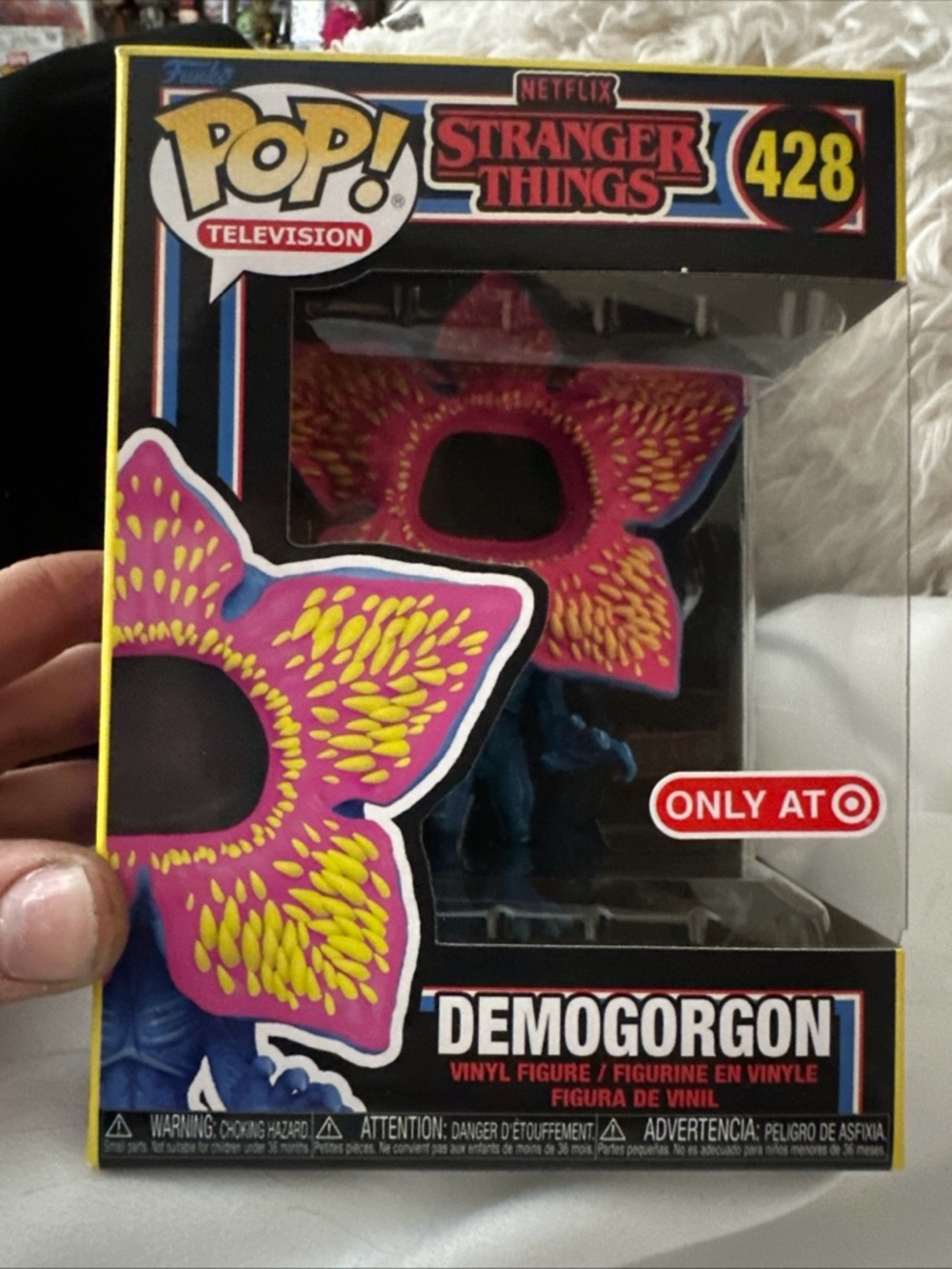 Funko Demogorgon Vinyl Figure - Pink & Yellow with Blue Accents